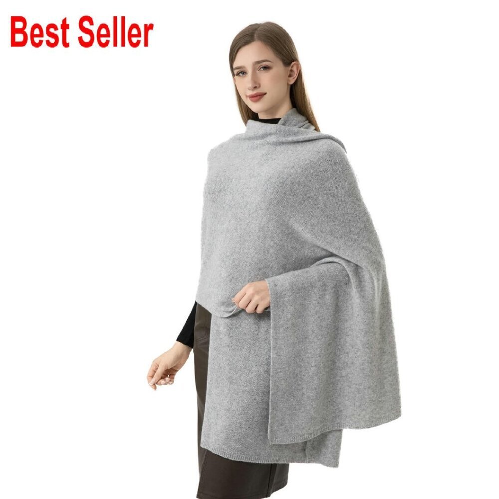 Luxury Cashmere Wrap Shawl Oversized Elegant Soft Knitted Travel Blanket